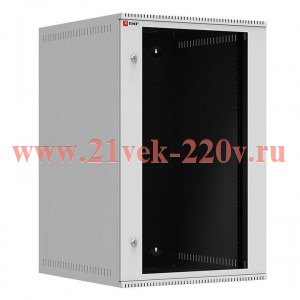 Шкаф телекоммуникационный настенный 18U (600х350) дверь стекло, Astra A серия EKF Basic