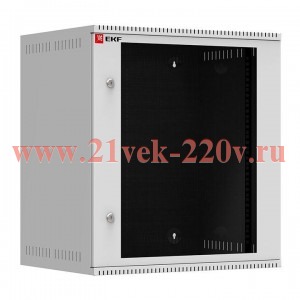 Шкаф телекоммуникационный настенный 12U (600х450) дверь стекло, Astra A серия EKF Basic