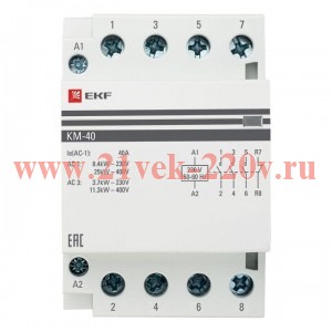Контактор модульный КМ 40А 4NC (3 мод.) PROxima EKF km-3-40-04