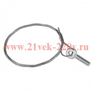 Трос стальной 2мм с рым-болтом М8 L=3м EKF trrbm8-3