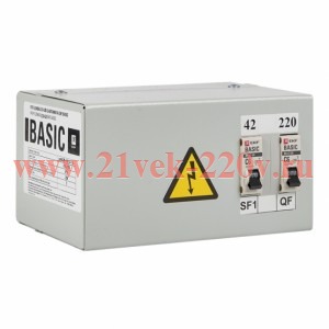 Ящик с понижающим трансформатором ЯТП 0,25кВА 230/42В (2 автомата) EKF Basic