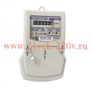 Счетчик электроэнергии Энергомера CE101 S6 145 M6 230В 5-60А; кт 1,0; МОУ; на 3 винта