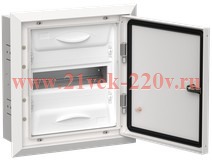 Щит металлический встраиваемый ЩРв-12 (1х12) 380х365х130 IP31 TITAN5 IEK белый