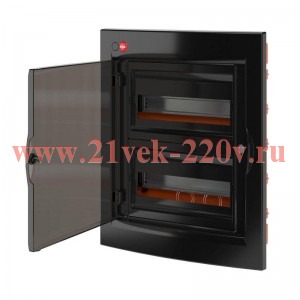 Щиток встраиваемый с дверцей 24 мод. IP41 с клеммным блоком 63А черн. DKC RB24B4TBD