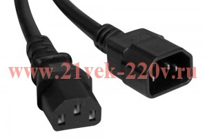 ITK Кабель электропитания 3х1,5 2М с разъёмами С13-C14