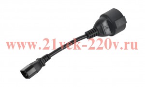 Адаптер PDU 3х1.5 10см с разъемами C14-Schuko ITK PC-C14D-10CM