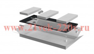 Дверь для шкафа Linea N 18U 800мм перфорир. черн. ITK LN05-18U8X-DP