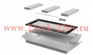 Дверь для шкафа Linea N 24U 800мм стеклян. черн. ITK LN05-24U8X-DR