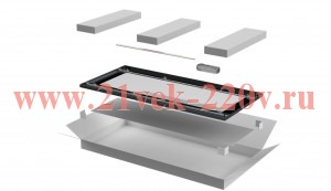 Дверь для шкафа Linea N 18U 800мм стеклян. черн. ITK LN05-18U8X-DR