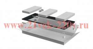 Дверь для шкафа Linea N 24U 800мм перфорир. черн. ITK LN05-24U8X-DP