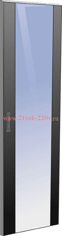 Дверь стеклянная для шкафа LINEA N 33U 600мм черн. ITK LN05-33U 600мм 6X-DR