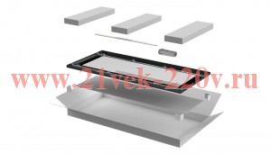 Дверь для шкафа Linea N 28U 800мм стеклян. черн. ITK LN05-28U8X-DR