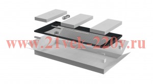 Дверь для шкафа Linea N 38U 800мм перфорир. черн. ITK LN05-38U8X-DP