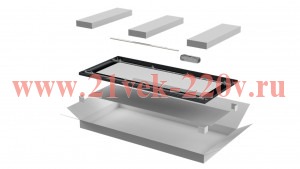 Дверь для шкафа Linea N 38U 800мм стеклян. черн. ITK LN05-38U8X-DR