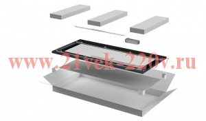 Дверь для шкафа Linea N 42U 800мм стеклян. черн. ITK LN05-42U8X-DR