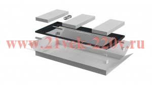 Дверь для шкафа Linea N 47U 800мм перфорир. черн. ITK LN05-47U8X-DP