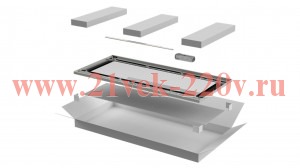 Дверь для шкафа Linea N 28U 800мм стеклян. сер. ITK LN35-28U8X-DR