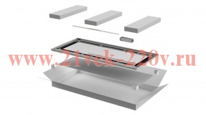 Дверь для шкафа Linea N 33U 800мм стеклян. сер. ITK LN35-33U8X-DR