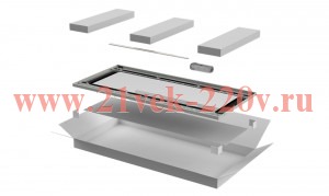 Дверь для шкафа Linea N 42U 800мм стеклян. сер. ITK LN35-42U8X-DR