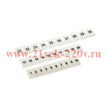 Маркировка для клемм 6мм без надписей бел. DKC NUPUTUK-6