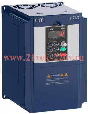 Преобразователь частоты K740 380В 3Ф 7.5-11кВт 17-25А тор. энкодер ONI K740-33-075G11PTM