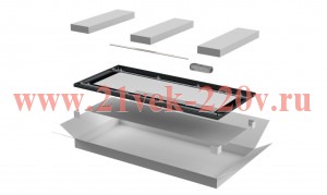 Дверь стеклянная для шкафа LINEA E 47U 600мм черн. ITK LE05-47U 600мм 6X-DR