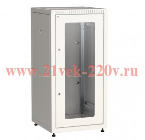 ITK Шкаф LINEA E 18U 600х600мм двери 2шт стек. и метал. сер.