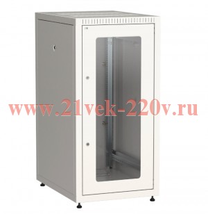 ITK Шкаф LINEA E 24U 600х800мм двери 2шт стек. и метал. сер.
