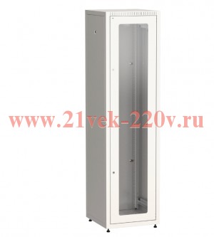 ITK Шкаф LINEA E 33U 600х600мм двери 2шт стек. и метал. сер.