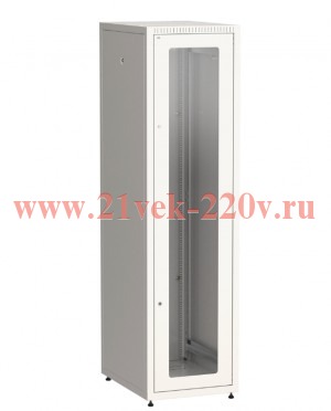 ITK Шкаф LINEA E 42U 600х800мм двери 2шт стек. и метал. сер.