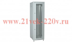ITK Шкаф LINEA E 42U 600х800мм двери 2шт перф. и метал. сер.