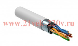 Кабель связи витая пара F/UTP 5E 4х2х24AWG LSLTx бел. (уп.305м) РФ/С ITK LC1-C5E04-398-S-R