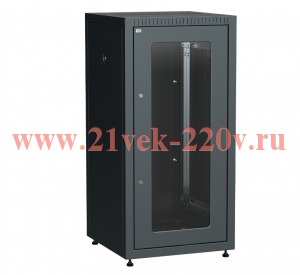 ITK Шкаф LINEA E 18U 600х600мм двери 2шт стек. и метал. чер.
