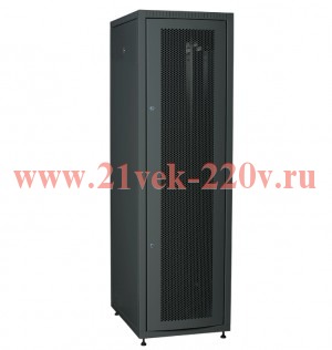 ITK Шкаф LINEA E 42U 600х800мм двери 2шт перф. и метал. чер.