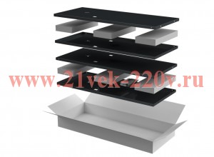 Комплект стенок боковых 1000мм для шкафа 42U черн. LINEA E ITK LE05-42UX1-X