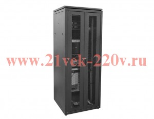 Шкаф напольный LINEA N 47U 800х1000мм укомпл. двери распашные перфор. черн. ITK LN05-47U81-2P2P-SBZ