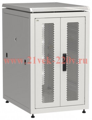 Шкаф сетевой 19дюйм LINEA N 18U 600х800мм передняя перфорированная распаш. двуствор. задняя перфорир