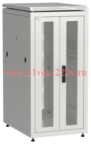 Шкаф сетевой 19дюйм LINEA N 24U 600х800мм передняя перфорированная распаш. двуствор. задняя перфорир