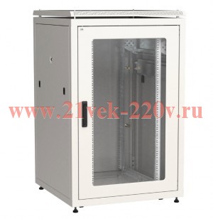 ITK LINEA N 24U 800х800мм стекл. пер. дв. задн. металл. сер.