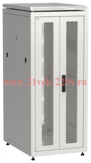 Шкаф сетевой 19дюйм LINEA N 28U 600х800мм передняя перфорированная распаш. двуствор. задняя перфорир