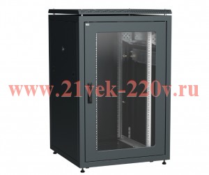 ITK LINEA N 24U 800х800мм стекл. пер. дв. задн. металл. чер.