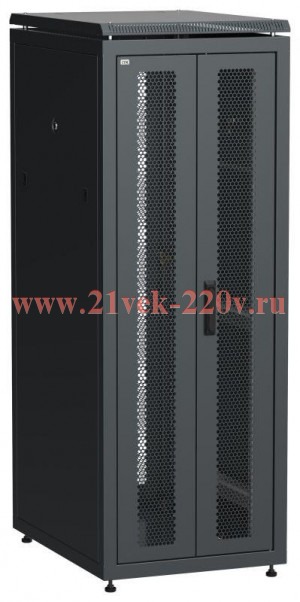 Шкаф сетевой 19дюйм LINEA N 33U 600х800мм передняя перфорированная распаш. двуствор. задняя перфорир