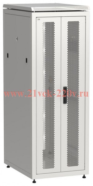 Шкаф сетевой 19дюйм LINEA N 33U 600х800мм передняя перфорированная распаш. двуствор. задняя перфорир