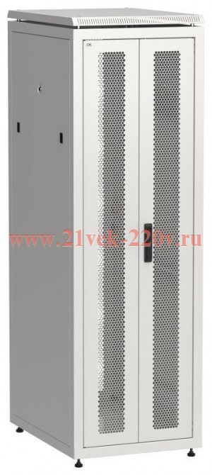Шкаф сетевой 19дюйм LINEA N 38U 600х800мм передняя перфорированная распаш. двуствор. задняя перфорир