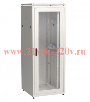 ITK LINEA N 42U 800х800мм стекл. пер. дв. задн. металл. сер.