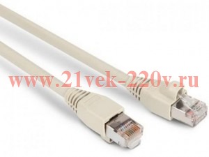 ITK Коммутационный шнур (патч-корд), кат.6A S/FTP, LSZH, 1м, серый