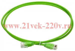 Патч-корд кат.6 UTP 0.5м slim колпачок без язычка зел. ITK PC02-C06UL-D05M-SL-NT