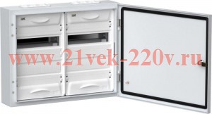 Корпус металлический навесной ЩРн-48 2х2х12 модулей (48м) одна дверь IP54 TITAN 5 IEK белый