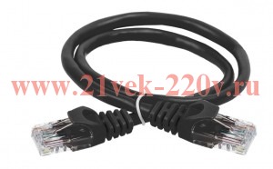 ITK Коммутационный шнур кат. 6 UTP PVC 5м черный