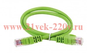 ITK Коммутационный шнур кат. 6 UTP PVC 2м зеленый